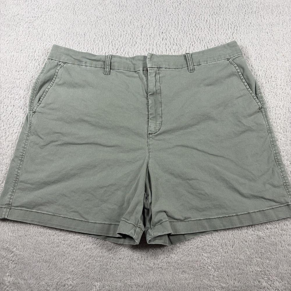 Anne Klein Shorts Womens 22 Green 5" Inseam Chino Casual Green Plus Size